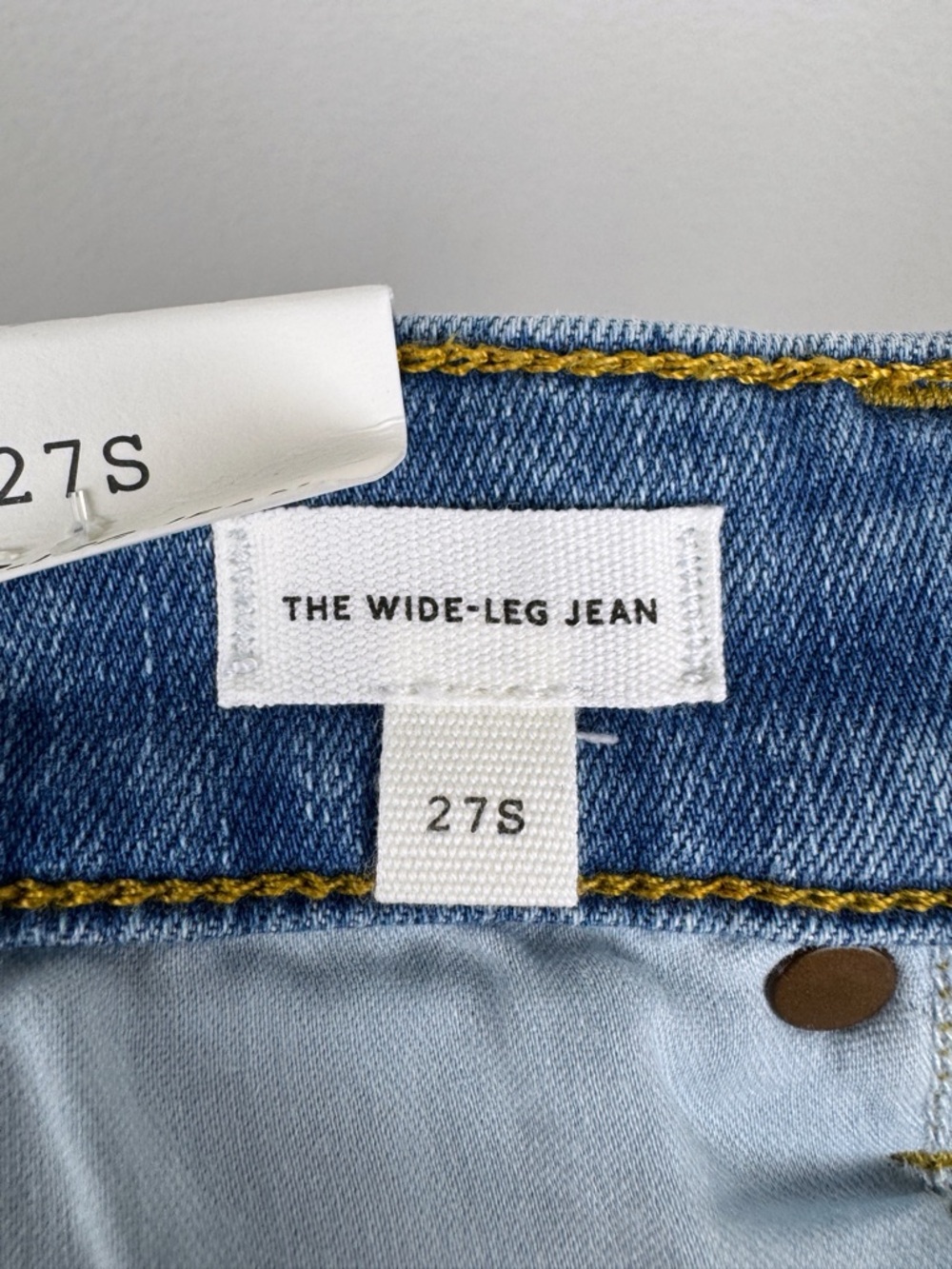 Madewell Short Wide Leg Jeans Super Stretch Coastal Blue Wash Size 27S NWT - Picture 9 of 11